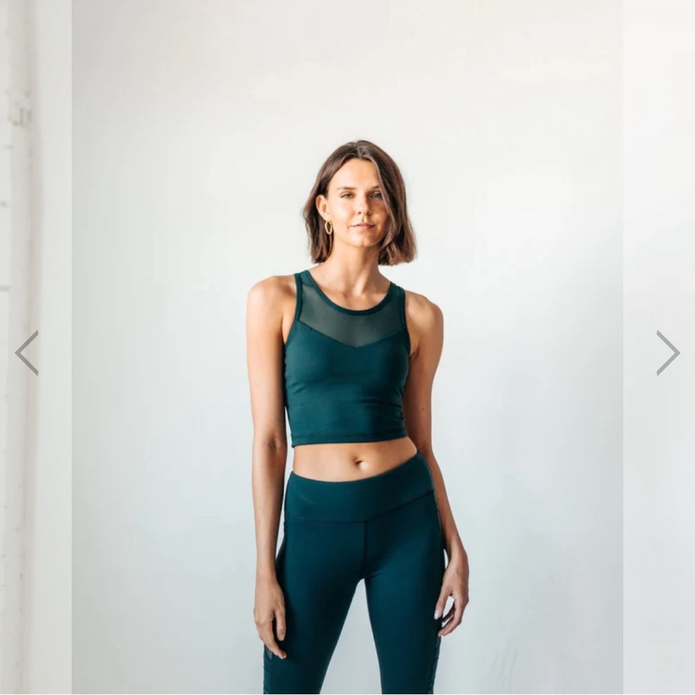 Senita Athletics Mesh Crop Top in Ponderosa